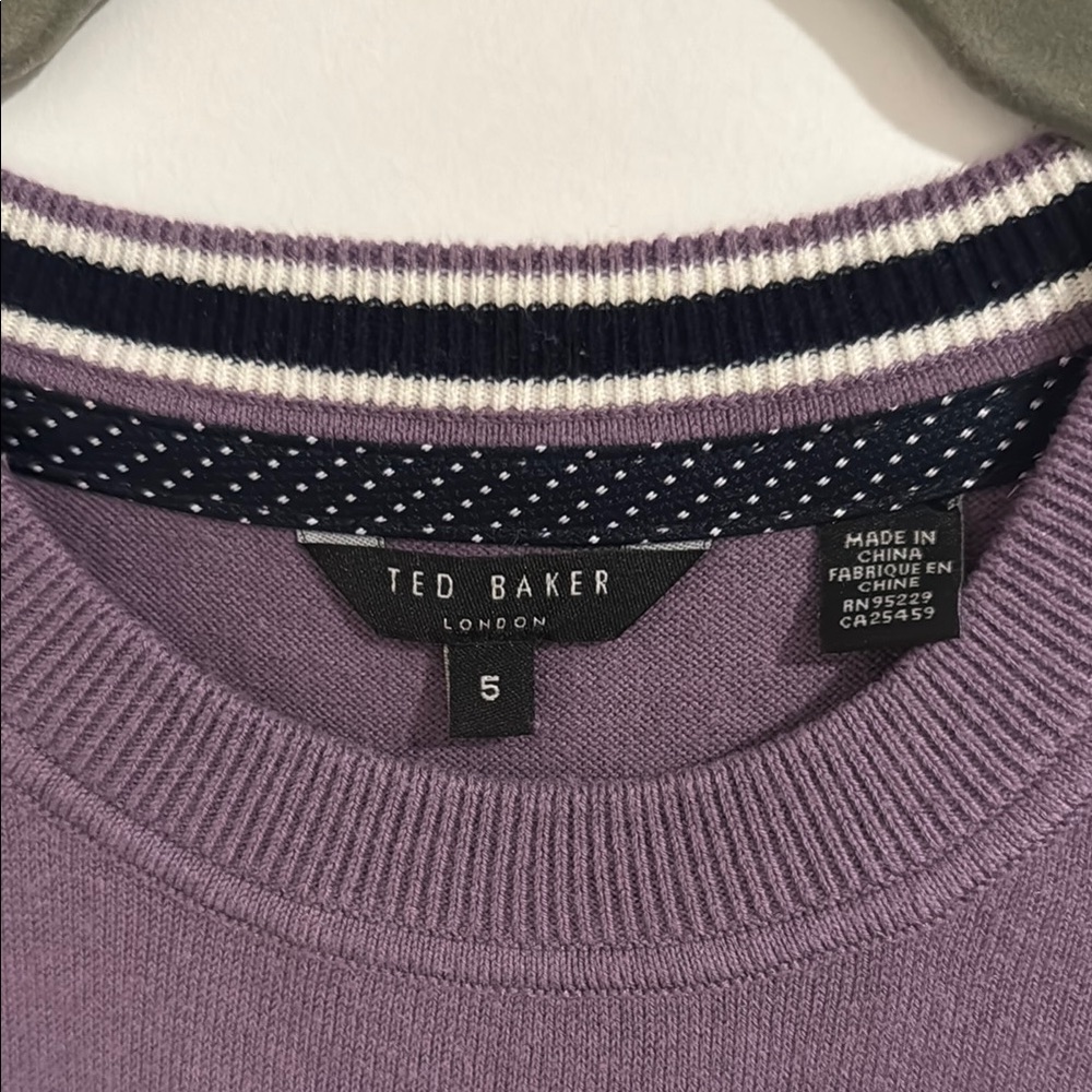Ted Baker Men's Crewneck Sweater in Dusty Purple - Picture 2 of 6